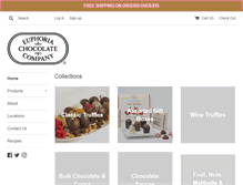 Tablet Screenshot of euphoriachocolate.com